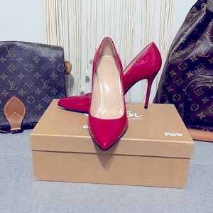 Stuart Weizman Red Leather Pumps